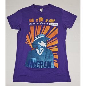 Tim McGraw T-Shirt Womens Large. Purple 2012‎ Brothers Of The Sun Concert Tee.